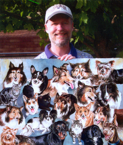 20 pets in one big painting!