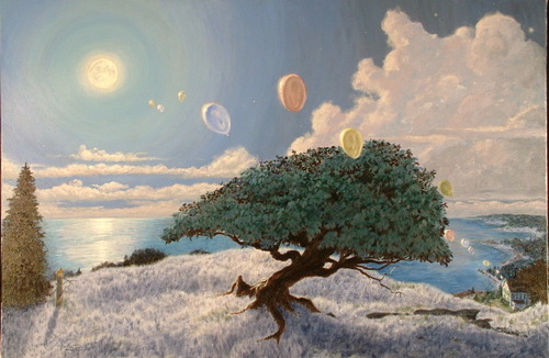 Painting-Symbolism-Dreams in the Night