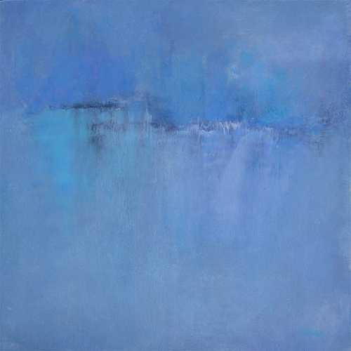 Painting-Abstract-The Fog Comes In On Little Cat Feet (Carl Sanburg)
