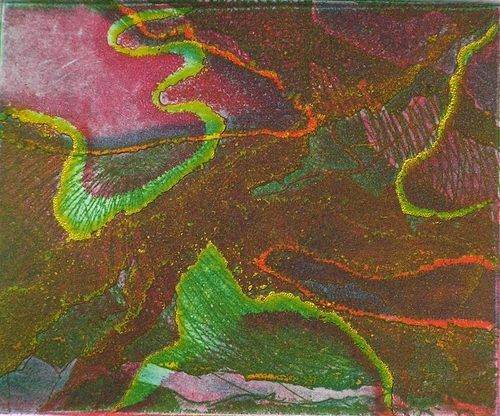 Print Making-Abstract-Land and Sea