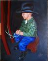 Painting--Acrylic-FigurativeCowboy In Training
