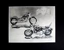 Drawing--Paper-Still LifeMotorcycles