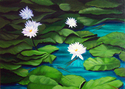 Painting--AcrylicPine Needles and Lilly Pads