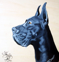 Painting-Great Dane cigar box purse