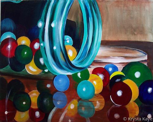 Painting-Still Life-Losing My Marbles