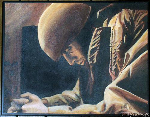 Painting-Figurative-Prayerful Soldier