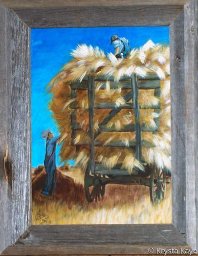 Painting-Figurative-Hay Wagon