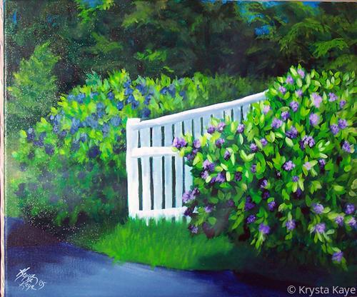 Painting-By The Garden Gate