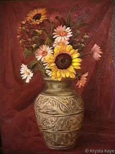 Painting-Still Life-Vase of Flowers