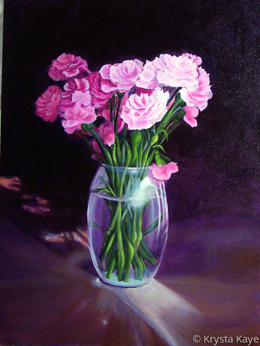 Painting-Floral-Pink Carnations