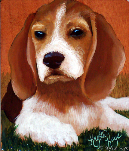 Painting-Beagle Pup