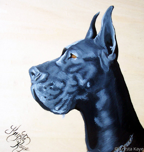 Painting-Great Dane cigar box purse