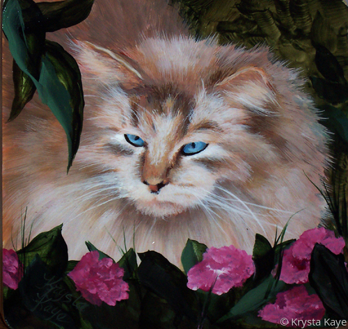 Painting-Fluffy Cat