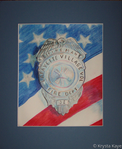 Drawing-Volunteer Fire Fighter