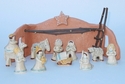 Ceramics--Stoneware-DecorativeTraditional Nativity Set