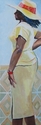 Painting--Acrylic-FigurativeWoman in the Yellow Hat