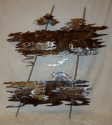Abstract, metal, metal art, carbon steel, steel, 3-d, handcrafted, Kim Heath, wall art, sunset, ocean, malibu - Figurative Metal