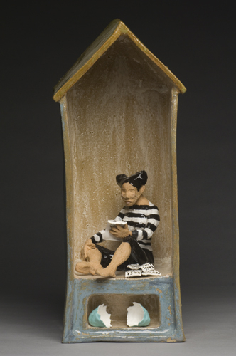 Sculpture-Figurative-Circus Girl Gets a Long Letter
