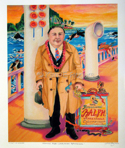 Print Making-Giclee-Reverand Ralph Snake Handlr ExtraOrdinaire