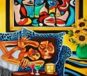 Sweet Dreams Guayasamin, Interiors Painting by k Madison Moore Pennsylvania Artist