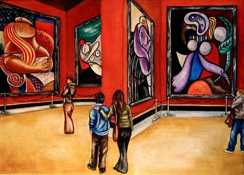 Painting-Oil-Picasso Inspired Exhibit