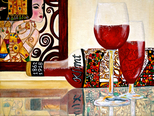 Painting-Klimt Wine Master IV