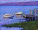 Painting--Pastels-SeascapeBoat House Row Boats