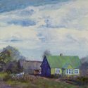 Painting--Pastels-ExpressionistBarn Fencing