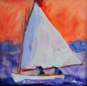 Painting--Encaustic-AbstractRiver Ride 