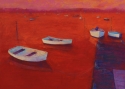Painting-rouge boat house row