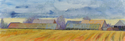 Painting--Pastels-LandscapeFlax Field Barns