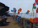 Painting--Pastels-SeascapeFish Flags Maroc