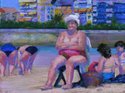Painting--Pastels-SeascapeBasque Beach Babes