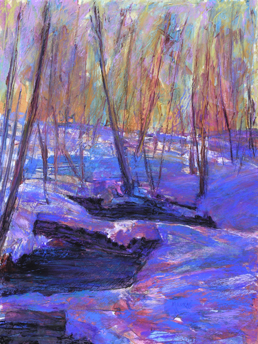 Painting-Landscape-Winter River Headwater