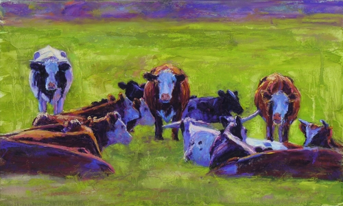 Painting-Animals-The Cow Catwalk