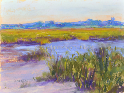 Painting-Seascape-Boaters Beach Marsh