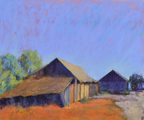 Painting-Landscape-Barns by Trakai