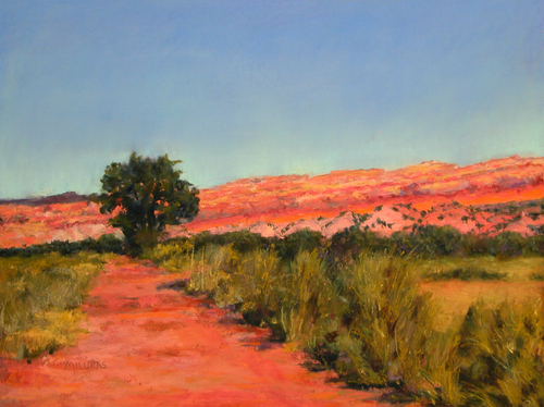 Painting-Southwestern-Road to Sante Fe