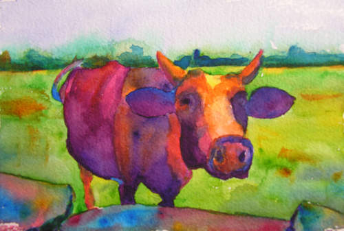 Painting-Animals-Udderly Orange