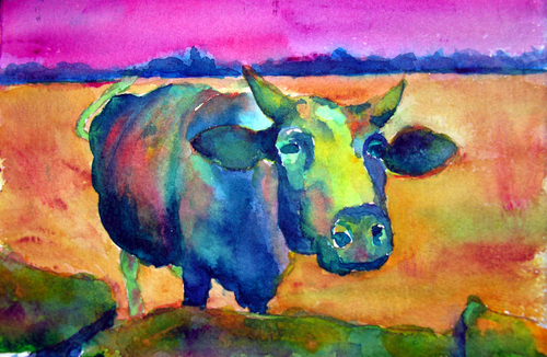 Painting-Animals-Udderly Purple