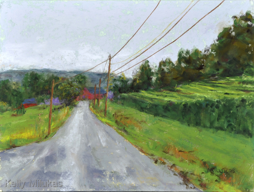 Painting-Landscape-Raining Vidal Blanc