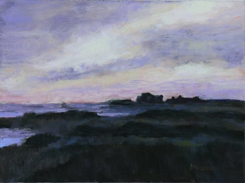 Painting-Seascape-Winter Sunset at Warren's Point