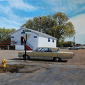 Painting--Acrylic-PhotorealismThe Flat Tire and the Dirt