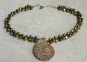 Ammonite%20Fossil%20%26%20Olive%20woven%20Pearls (thumbnail)