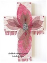 Red leaf with angel Cross