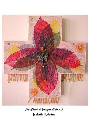 Multi Color Leaf Cross