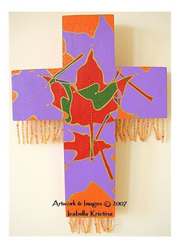 Fall Leaves Cross