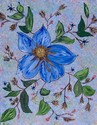 Painting--Acrylic-FloralBlue Flower