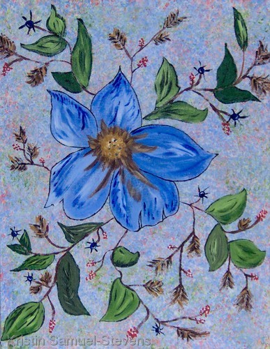 Painting-Floral-Blue Flower