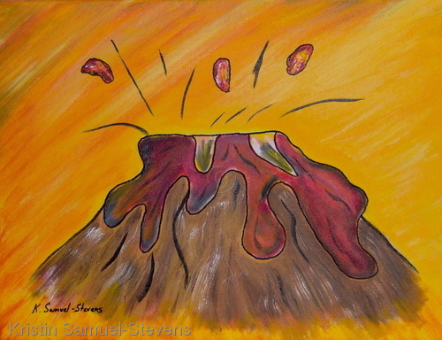Painting-Abstract-Volcano